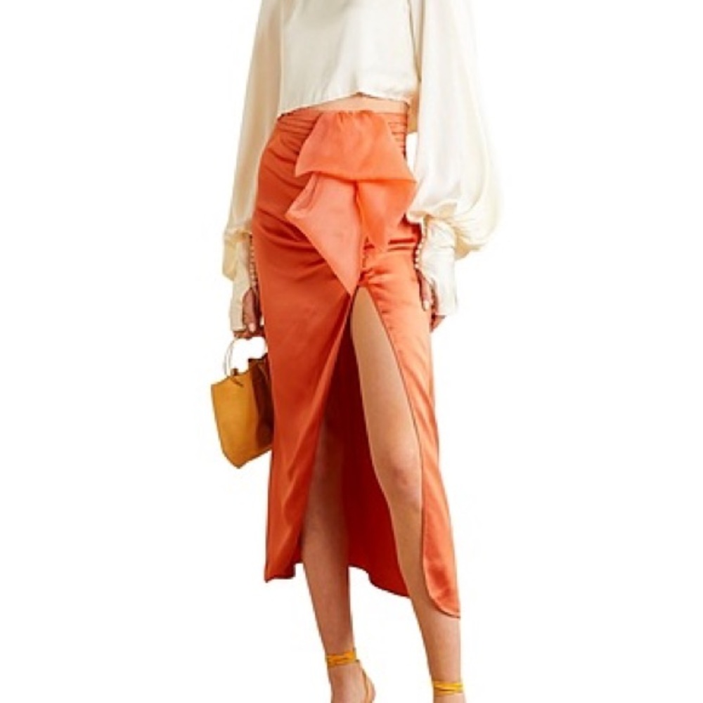 Vanessa Cocchiaro Rust Women’s Midi Skirt